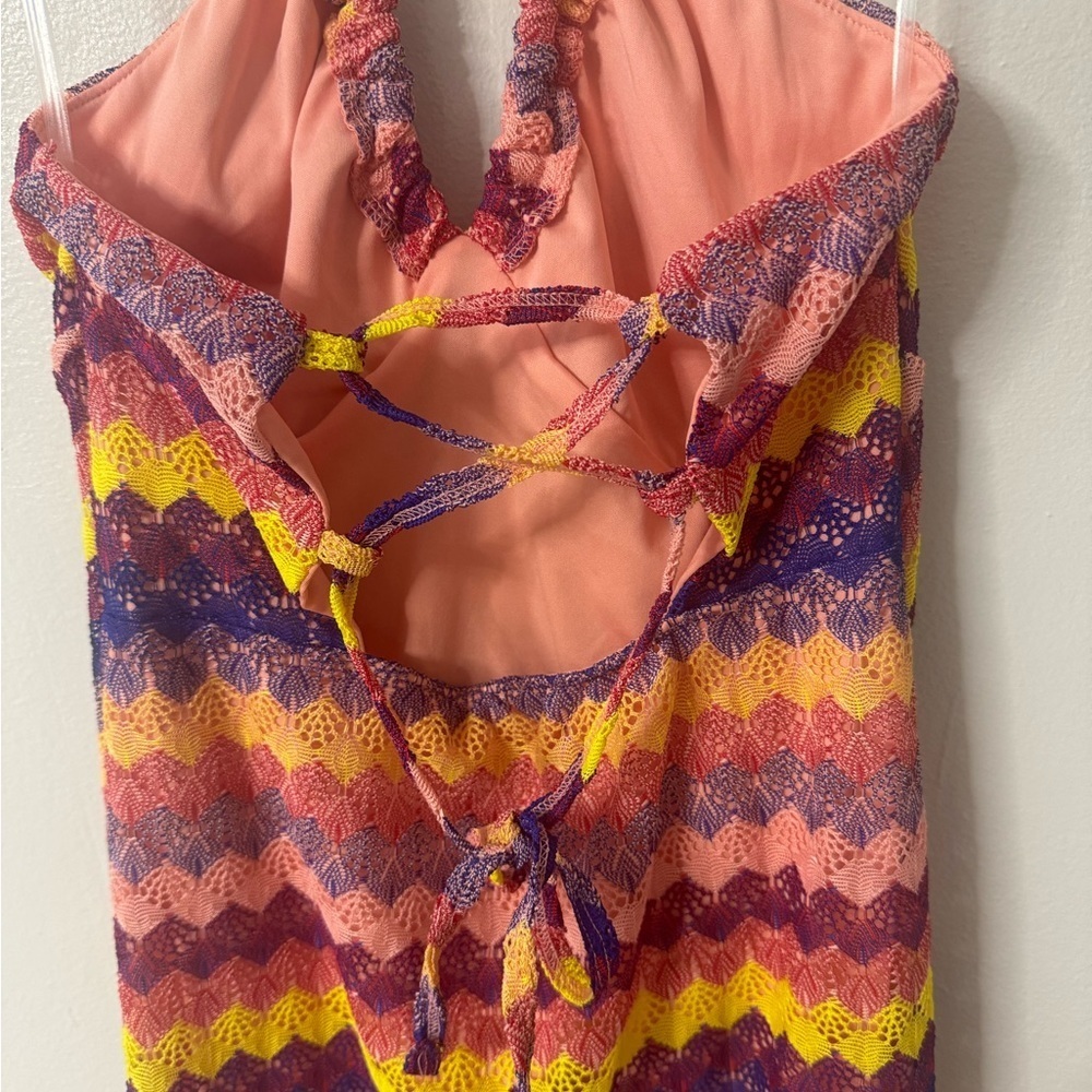 WILD FABLE Women's Crochet Halter Slip Dress - Picture 7 of 8